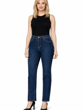 Gloria Vanderbilt Amanda Women's High Rise Stretch Fabric Straight Leg Blue NWT